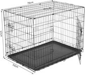 Paws Transportkooi voor honden zwart maat M 76 x 53 x 57cm