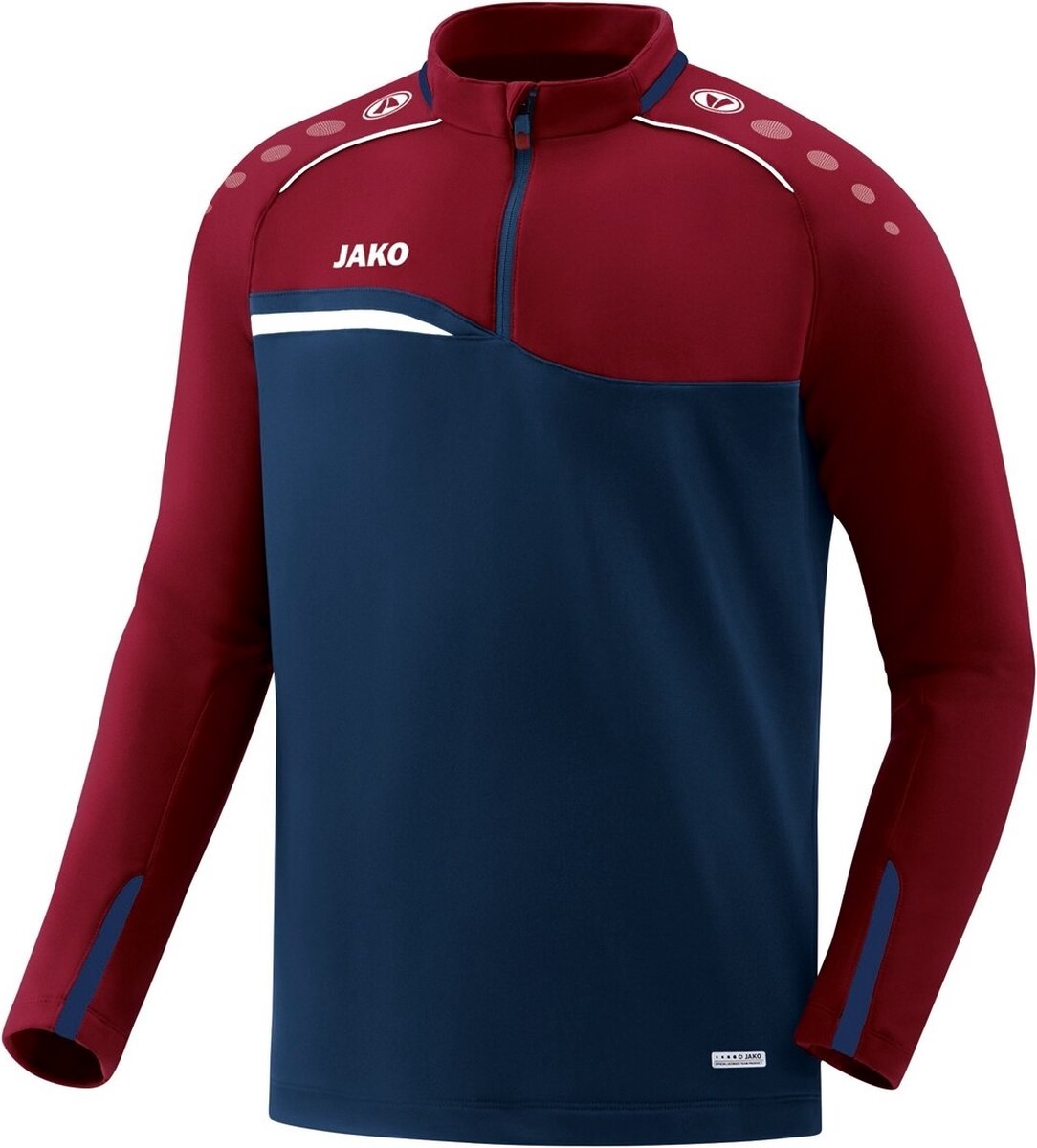 Jako Competition 2.0 Ziptop Heren - Marine / Donkerrood | Maat: M
