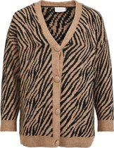 Vila Vest Vibirna Zebra L/s Cardigan 14071197 Natural Melange Dames Maat - M