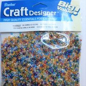 Darice Glass Beads 10/0, 3 mm, Assorted Multi Color transparant,100 Gram, 1099-92