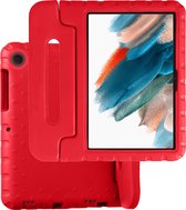 Hoesje Geschikt voor Samsung Galaxy Tab A8 Hoesje Kinder Hoes Shockproof Cover - Kindvriendelijke Hoesje Geschikt voor Samsung Tab A8 Hoes Kids Case - Rood