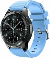 Bandje Voor de Samsung Gear S3 Classic / Frontier - Siliconen Armband / Polsband / Strap Band / Sportbandje - sky blauw
