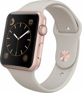 Rubberen sport bandje voor de Geschikt voor Apple Watch 42mm - 44mm M/L - Stone 1|2|3|4|5|6|7