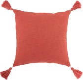 Kussen | textiel | rood | 45x45x (h)4 cm