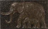 Wanddecoratie | metaal | bruin | 102x8x (h)62 cm