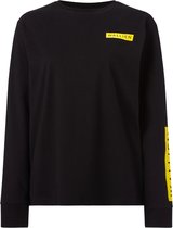 WALLIEN - Dames Long Sleeve T-Shirt - Geel Logo - Zwart