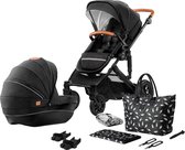 Kinderkraft Prime 2020 Black 2-in-1 Kinderwagen incl. Luiertas PRIMBKMB200