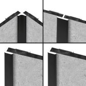 Schulte Profielsets voor DecoDesign - zwart -2 eindprofielen - 1 binnenhoek en een koppelprofiel - lengte 210cm - voor inkorten