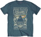 Pink Floyd Heren Tshirt -L- Carnegie Hall Poster Blauw
