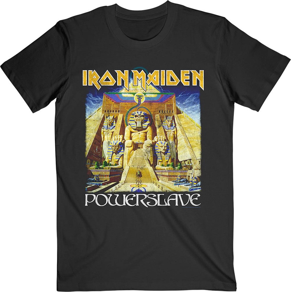 Iron Maiden - Powerslave World Slavery Tour Heren T-shirt - 2XL - Zwart