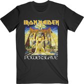 Iron Maiden Heren Tshirt -2XL- Powerslave World Slavery Tour Zwart