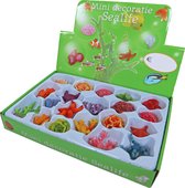 Mini decoratie in showdoos, 'Sealife' 7 cm. (Besteleenheid per 20)