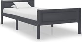 Decoways - Bedframe massief grenenhout grijs 100x200 cm