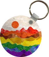 Sleutelhanger - Pride - Regenboog - Gay - Plastic - Rond - Uitdeelcadeautjes