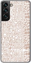 Geschikt voor Samsung Galaxy S22 hoesje - Dierenprint - Roze - Slang - Siliconen Telefoonhoesje