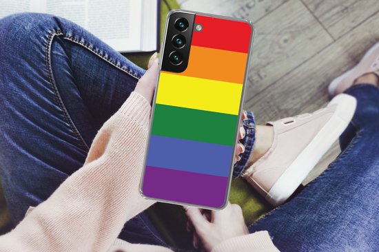 Coque Samsung Galaxy S22 Plus - Arc-en-ciel - Pride - Drapeau arc-en-ciel - Siliconen