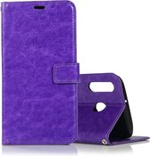 Mobigear Telefoonhoesje geschikt voor Samsung Galaxy A40 Hoesje | Mobigear Wallet Bookcase Portemonnee | Pasjeshouder voor 3 Pasjes | Telefoonhoesje voor Pinpas / OV Kaart / Rijbewijs - Paars