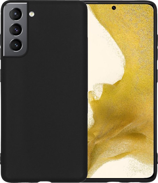 Hoesje Geschikt voor Samsung S22 Hoesje Siliconen Case - Hoes Geschikt voor Samsung Galaxy S22 Hoes Siliconen - Zwart