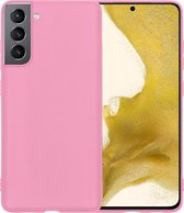 Samsung S22 Hoesje Siliconen Cover - Samsung Galaxy S22 Case Hoes - Lichtroze