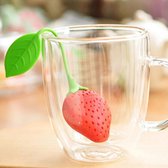 Theefilter - Aardbeien fruit thema - voor losse Thee - Thee Infuser - Siliconen - Vaatwasserbestendig