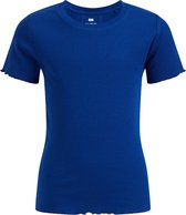 WE Fashion Meisjes slim fit T-shirt met ribstructuur