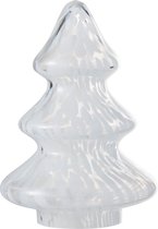 Kerstboom | glas | wit - transparant | 19x19x (h)26 cm