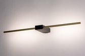 Lumidora Wandlamp 74629 - Ingebouwd LED - 6.0 Watt - 600 Lumen - 2700 Kelvin - Zwart - Goud - Messing - Metaal - Badkamerlamp