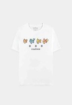 Tshirt Femme Pokémon -L- Eeveelutions Wit