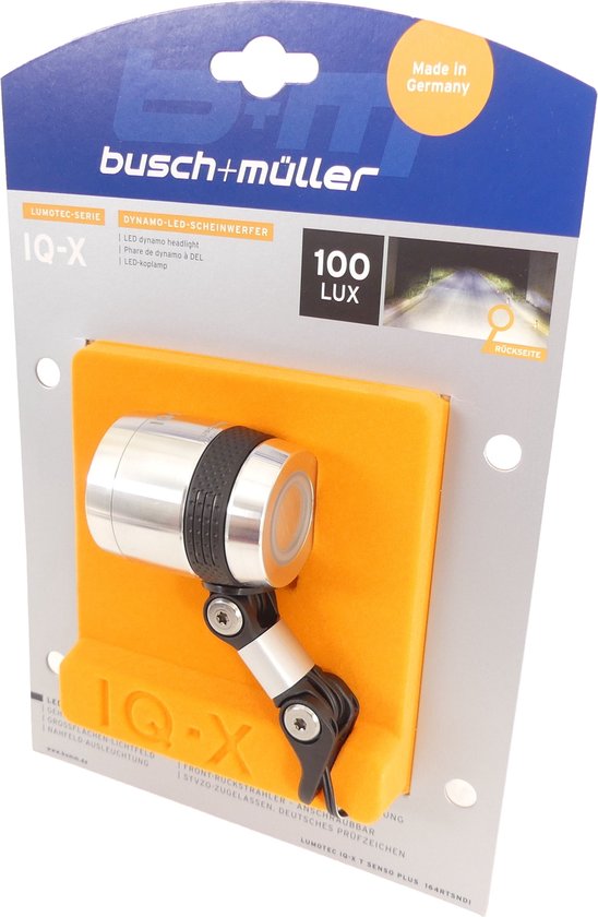 Phare LED Busch & Müller Pour Vélo - 15 Lux, Pour Dynamo Moyeu | Éclairage Puissant Et Fiable