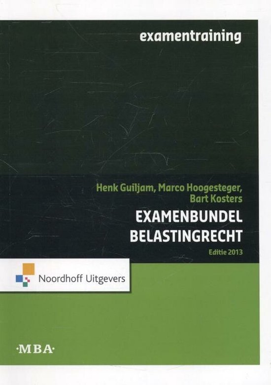Examenbundel belastingrecht MBA 2013 - cover