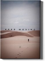 Walljar - Keep moving - Muurdecoratie - Canvas schilderij