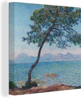 Canvas Schilderij The Esterel mountains - Schilderij van Claude Monet - 20x20 cm - Wanddecoratie