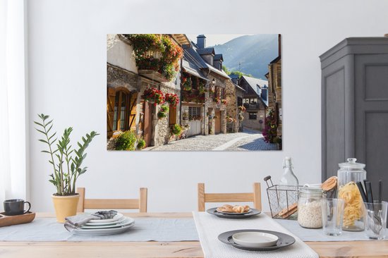 Toile Peinture Rue d'Espagne - 140x90 cm - Décoration murale
