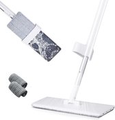 Eijk® Vloerwisser met Spray - Vloertrekker met Steel - Spray Mop - Watertrekker - Voor Badkamer, Huiskamer - Vloerwissers - Wit