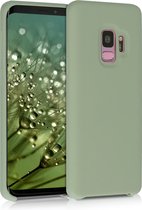 kwmobile telefoonhoesje voor Samsung Galaxy S9 - Hoesje met siliconen coating - Smartphone case in grijsgroen