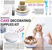 205 stks/set Cake Draaitafel Set - Multifunctionele - Taart Decoreren Kit - Gebak Buis Fondant Tool - Party Keuken Dessert - Bakken Benodigdheden