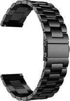 Strap-it Stalen horlogeband 18mm universeel - zwart