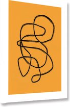 Akoestische panelen - Geluidsisolatie - Akoestische wandpanelen - Akoestisch schilderij AcousticBudget® - paneel met abstracte esthetiek - design 45 - 70x50 - Wanddecoratie - woonk