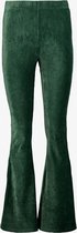 TwoDay dames velours flared broek - Groen - Maat XL