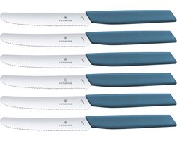 Victorinox Swiss Modern Tomatenmessen - 6-delig - RVS/Blauw - Kartel