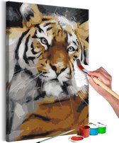 Doe-het-zelf op canvas schilderen - Friendly Tiger.