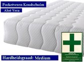 Aloe Vera - Caravan -  Royal Elite Medical Matras - Pocket HR45 Koudschuim Aloe Vera  23 CM - Gemiddeld ligcomfort - 70x190/23