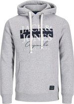 JACK & JONES Jack&Jones Blocks Sweat Hood Light Grey Melange GRAU L