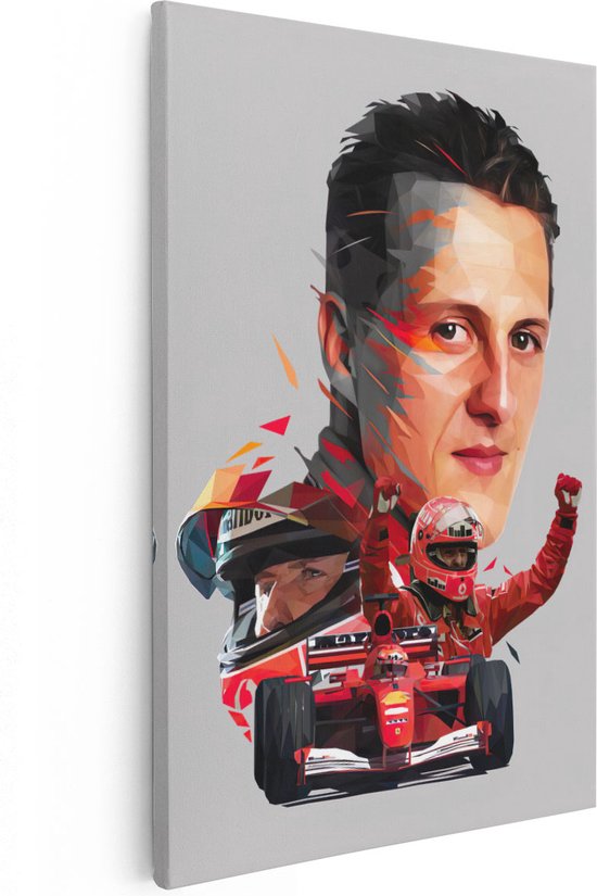 Artaza - Canvas Schilderij - Michael Schumacher bij Ferrari F1 - Foto Op Canvas - Canvas Print