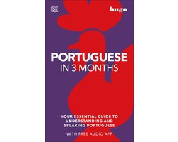 Omslag van DK Hugo in 3 Months Language Learning Courses - Portuguese in 3 Months with Free Audio App