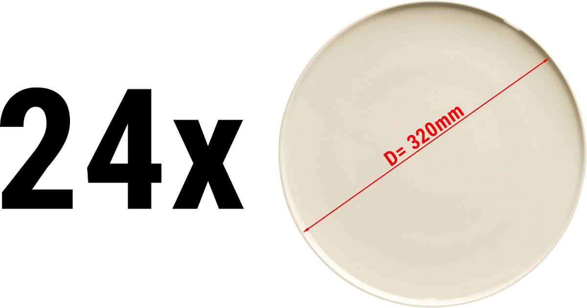 (24 stuks) CHEF TASTE OF - Bord/schaal plat - Ø 32 cm | GGM Gastro