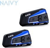 Naivy® Motor Communicatie Systeem || Gemakkelijk communiceren tijdens Rit || Motor Headset || Motor Communicatie Bluetooth || Motor Intercom || Motor