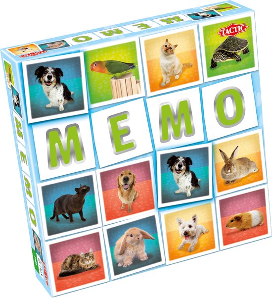 Tactic Memory - Kaartspel - Memo - Huisdieren