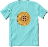 Ethereum Coin - Crypto T-Shirt Kleding Cadeau | Dames / Heren / Unisex | Bitcoin / Ethereum shirt | Grappig Verjaardag kado | BTC Tshirt Met Print | - Licht Blauw - XXL