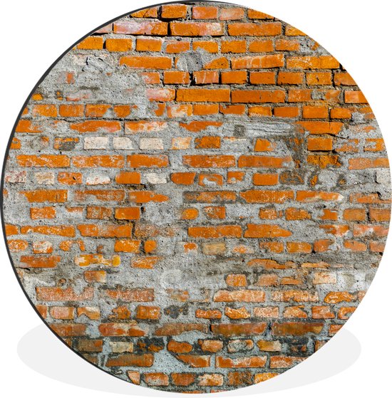 WallCircle - Wandcirkel - Muurcirkel - Muur - Steen - Baksteen - Aluminium - Dibond - ⌀ 60 cm - Binnen en Buiten